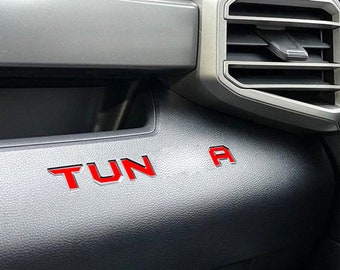 LimitlessParts para 2022 Toyota Tundra Dashboard Letter Inserts 1/16 "ABS Plastic