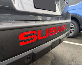 Inserciones de letras para parachoques trasero compatibles con Subaru Outback 2026, de plástico ABS de 1/16" de grosor (no son calcomanías de vinilo fino).
