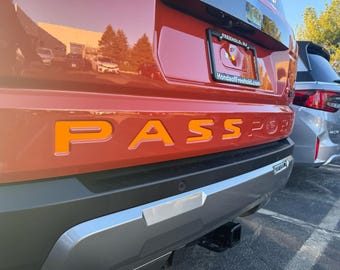 Rear Tailgate Letter Inserts Compatible with 2026+ Honda Passport | Premium ABS Plastic | Made in the USA