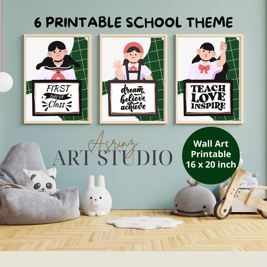6 Preschool Printable Set Posters Kindergarten Classroom - Etsy