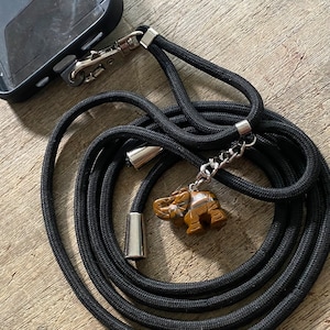 Telefoonkoord Olifant - Tijgeroog - Bescherming - Energie - Accessoire - Boho