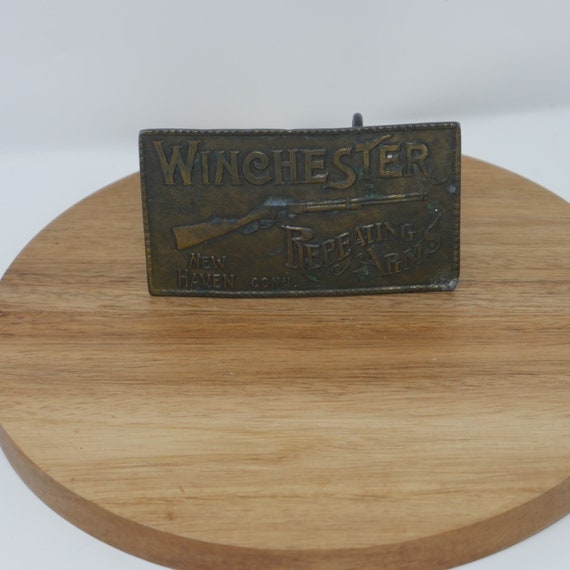 Vintage Winchester Repeating Arms Belt Buckle 197… - image 2