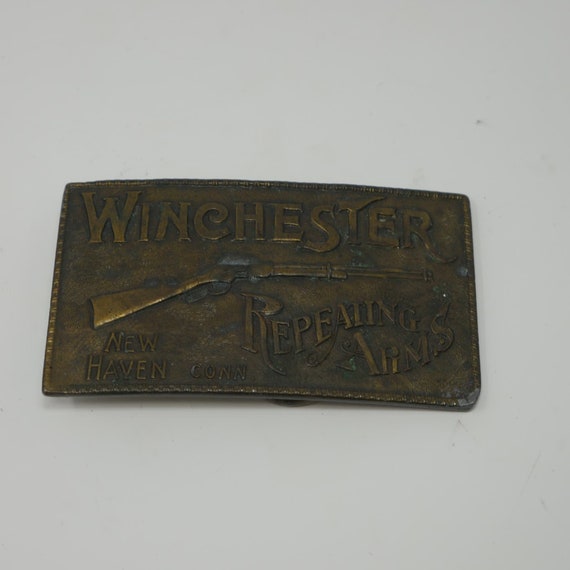 Vintage Winchester Repeating Arms Belt Buckle 197… - image 4