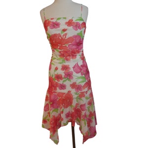 Vintage Y2K Pink & White Hawaiian Print Dress Size Small