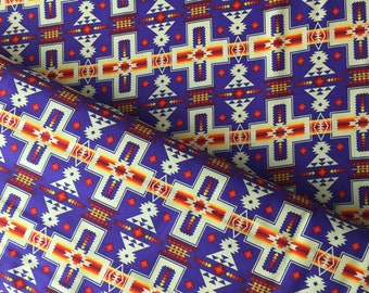 Elizabeth's Studio Fabric, Purple "Native Cross" Tucson Collection - 468PURPLE - HALF YARD