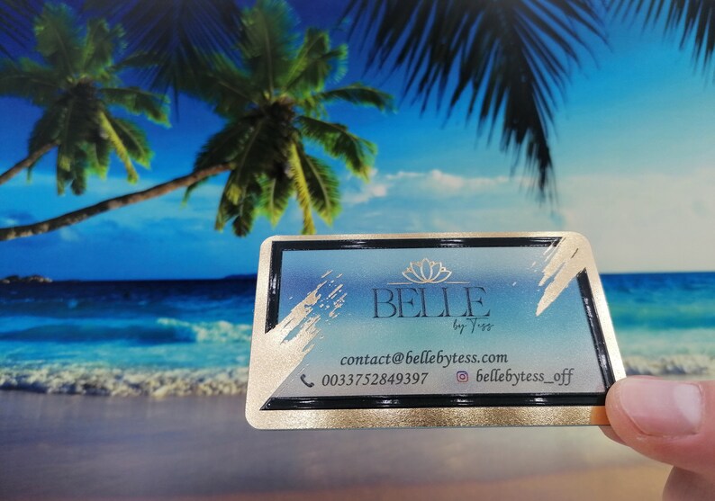 Transparent Business Card cmyk with gold/silver print uv ...