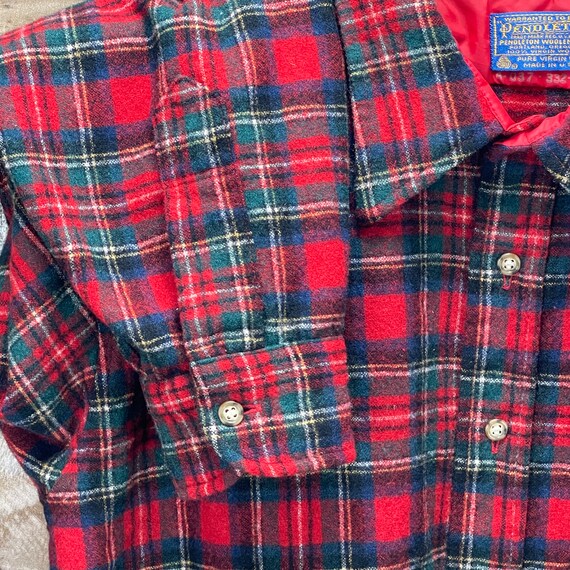 Vintage Pendleton Wool Flannel Shirt / Oversized … - image 4