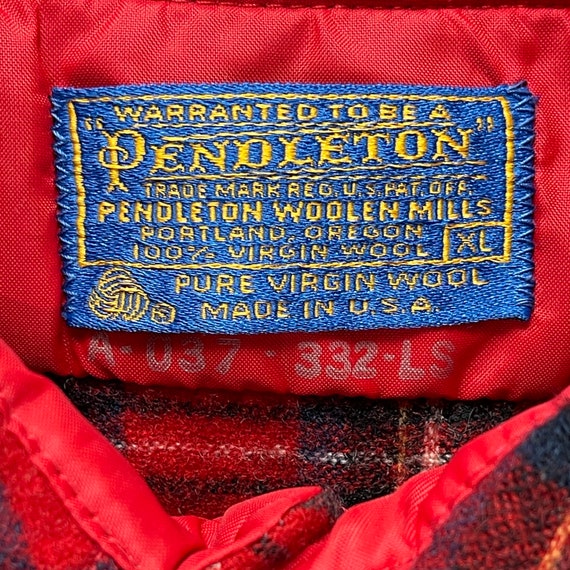 Vintage Pendleton Wool Flannel Shirt / Oversized … - image 7