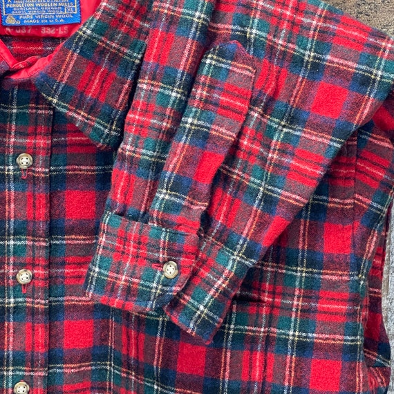 Vintage Pendleton Wool Flannel Shirt / Oversized … - image 5