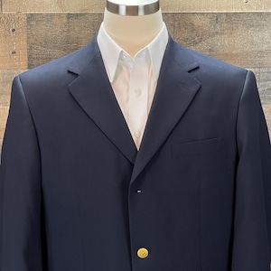 ジャケット・アウター [Rare] 90s BROOKS BROTHERS navy blazer VTG 90's Boys 20 Brooks Brothers Navy Blue Gold Button Wool