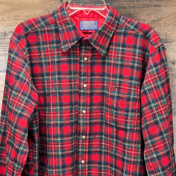 Vintage Pendleton Wool Flannel Shirt / Oversized … - image 2