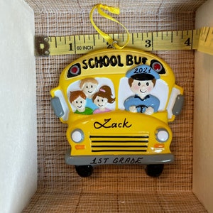 Bus Driver Personalized Custom Christmas Ornament/ School Bus Ornament