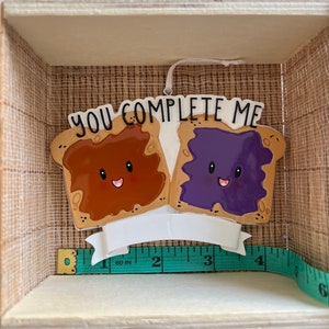 Peanut Butter and Jelly Couple Personalized Custom Christmas Ornament/ Friends Ornament