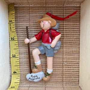 Hiking Man Personalized Custom Christmas Ornament/ Hiker Ornament