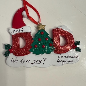 Dad Personalized Custom Christmas Ornament