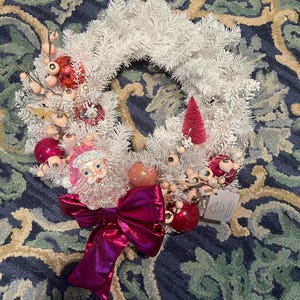 Pink Santa Wreath