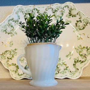 Vintage Fire King Creamer and 2 Saucers