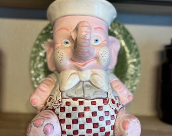 1950’s Chalkware Elephant Piggy Bank