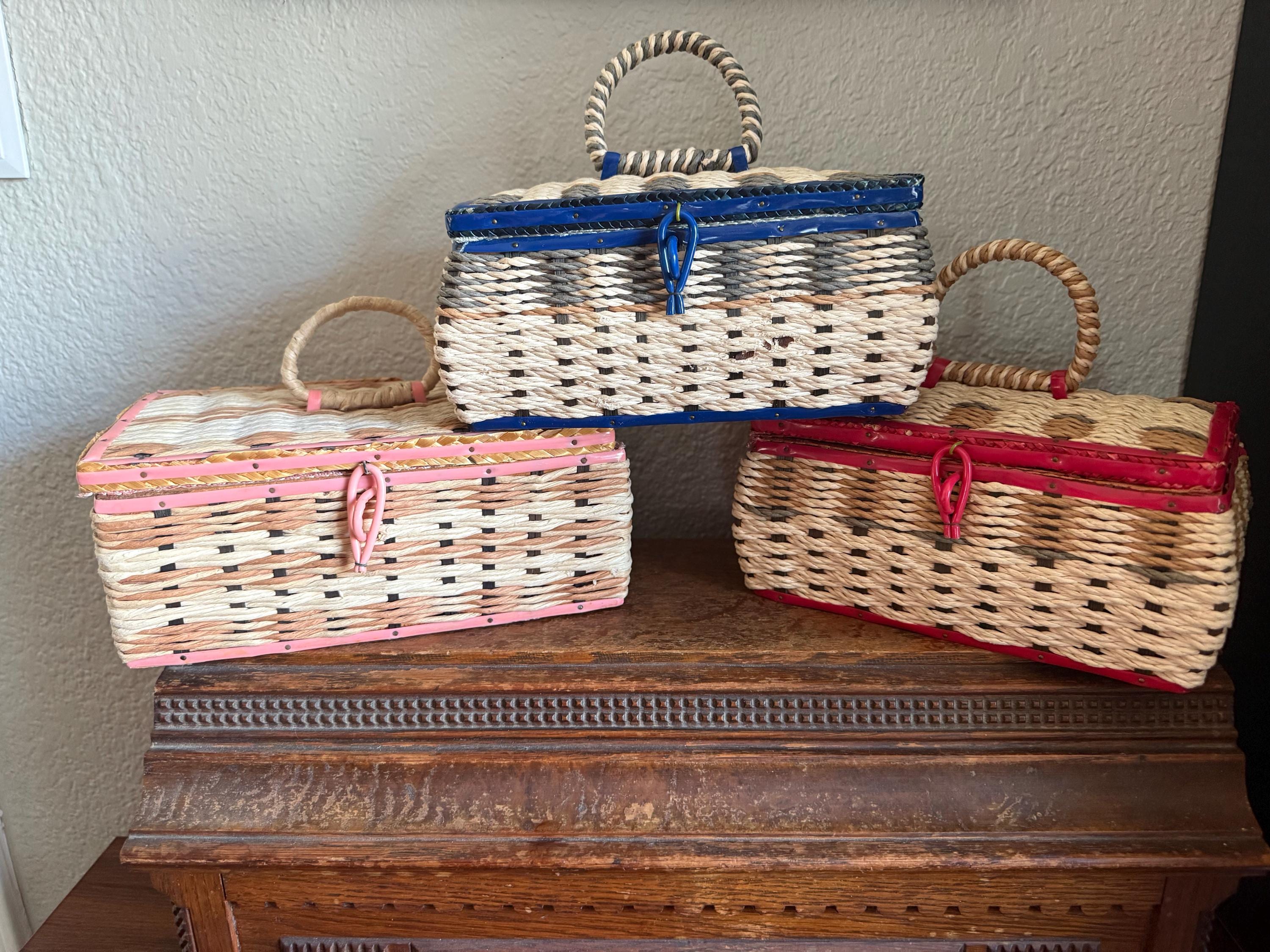 Vintage woven basket - Etsy 日本