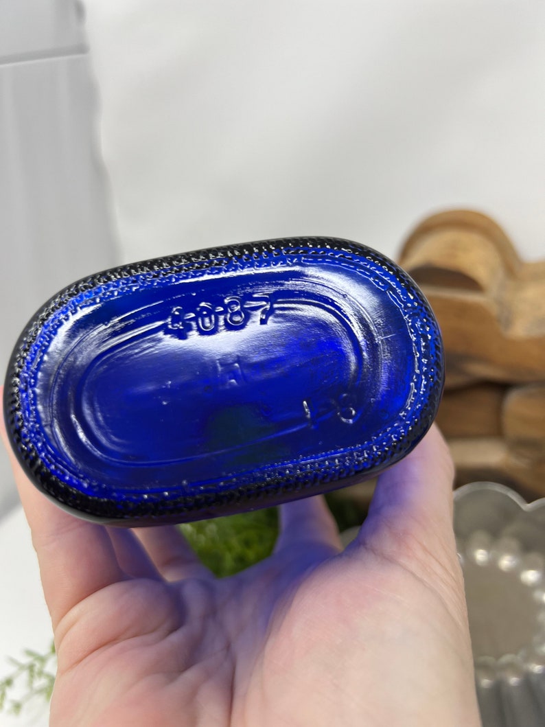 Set of 2 Vintage Cobalt Glass Bottles Etsy