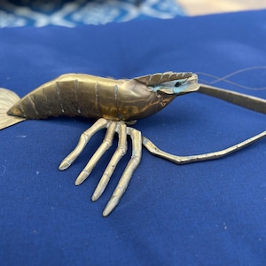Vintage Giant Brass Lobster