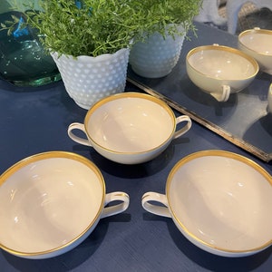 Single Vintage American Manor China Handled Bowl