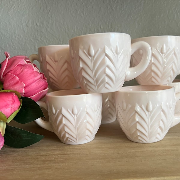 Vintage Pink Milk Glass Punch Cup/ Single