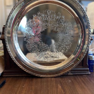Vintage Silver Plate Serving Tray