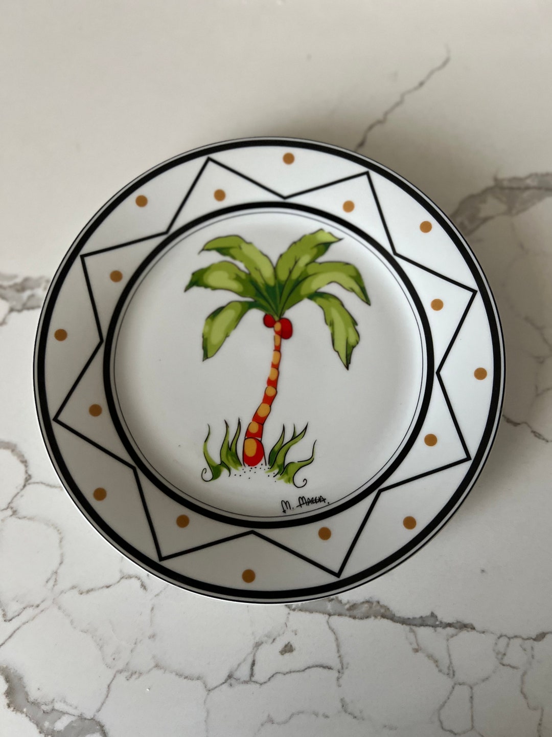 Godinger Palm Tree Plate Etsy