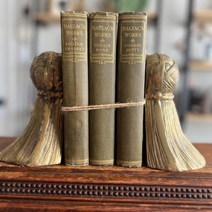 Sold Brass Large Tassel Bookend Pair