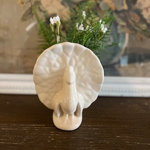 Vintage Peacock Planter