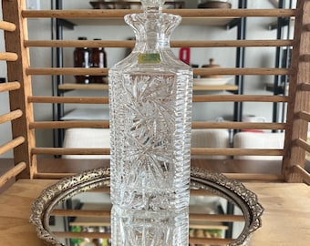 A Kristaluxus 24% Lead Crystal Ships Decanter With the