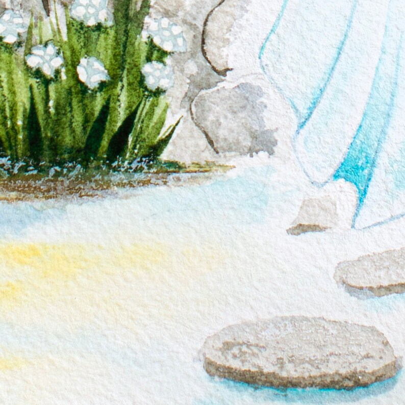 Aquarelle originale unique en son genre représentant le fantôme de Wassailing gallois le Mari Lwyd image 5