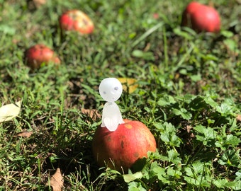 Glow in the dark Forest Spirit Rattle Bobble Head Shaker unique sound handcrafted