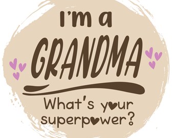 Autocollant Grandma Superpower