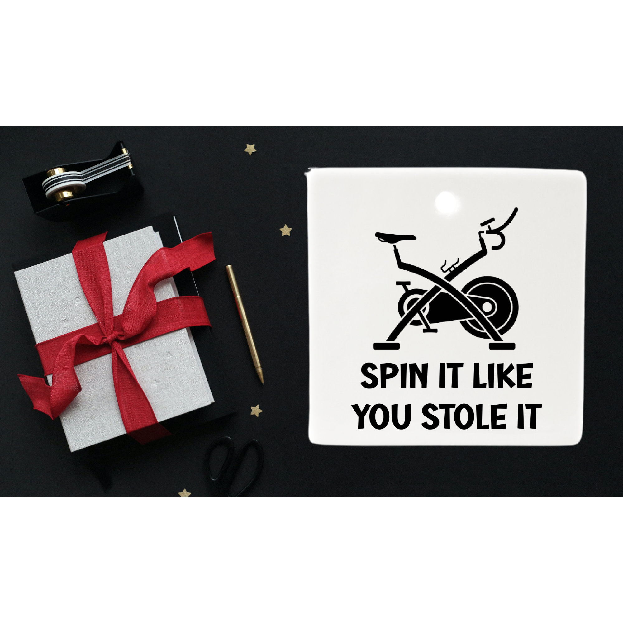 Funny Spin Class Ornament Spin It Like You Stole It Cycling Etsy