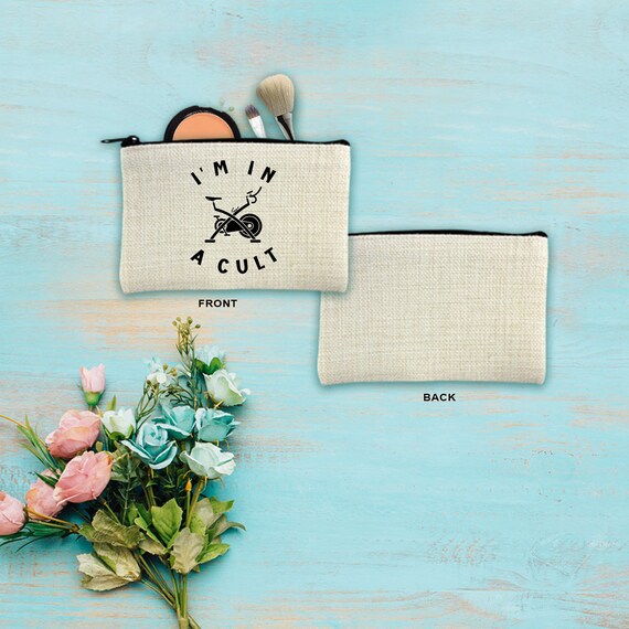 Funny Spin Class Lover Cosmetic Bag I m in A Cult Hilarious Spin