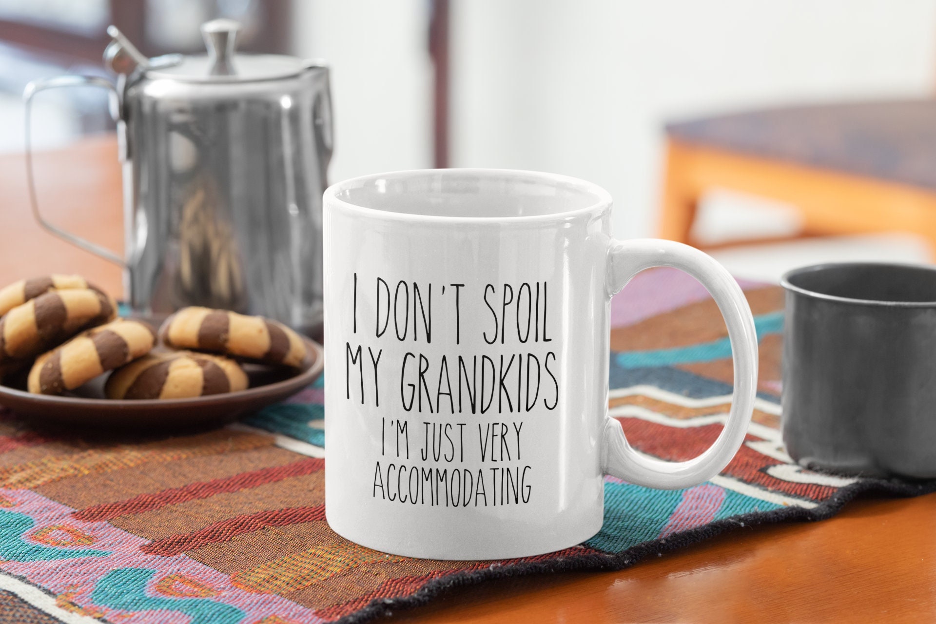 Sarcastic Grandmother Grandfather Mug, I Don't Spoil My Grandkids, Funny Grandparents Cup, Gift From Son Daughter, New Grandma Grandpa Gift