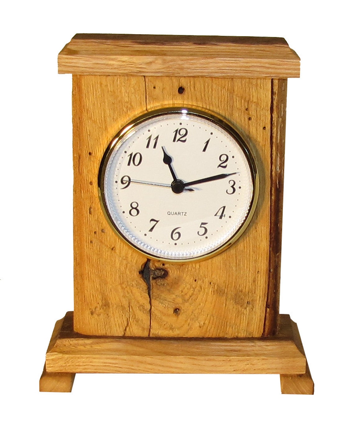 Reclaimed Barn Wood Mantle Clock Etsy