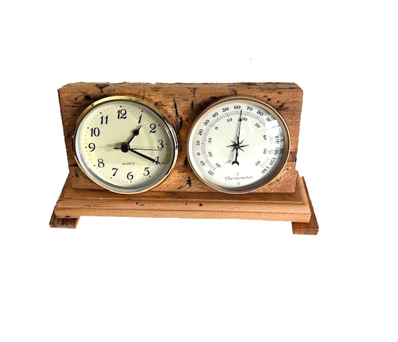 Reclaimed barn wood mantle clock