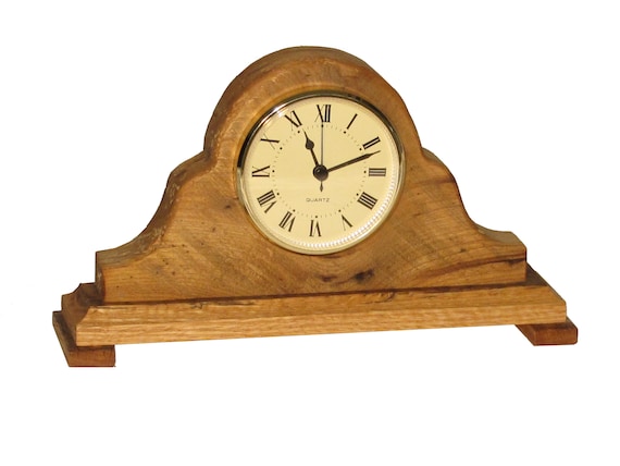 Reclaimed barn wood mantle clock