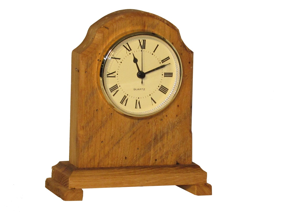 Reclaimed Barn Wood Mantle Clock Etsy