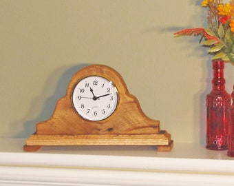 Reclaimed barn wood mantle clock