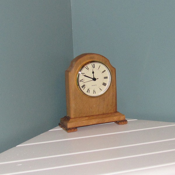 Reclaimed barn wood mantle clock