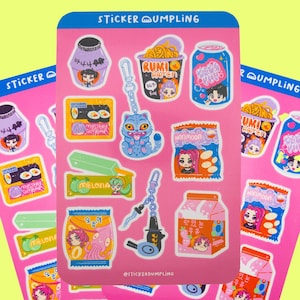 Demon Hunter Sticker Sheet / Kpop Stickers  / Food Stickers / Sticker Sheet / Geeky Stationary