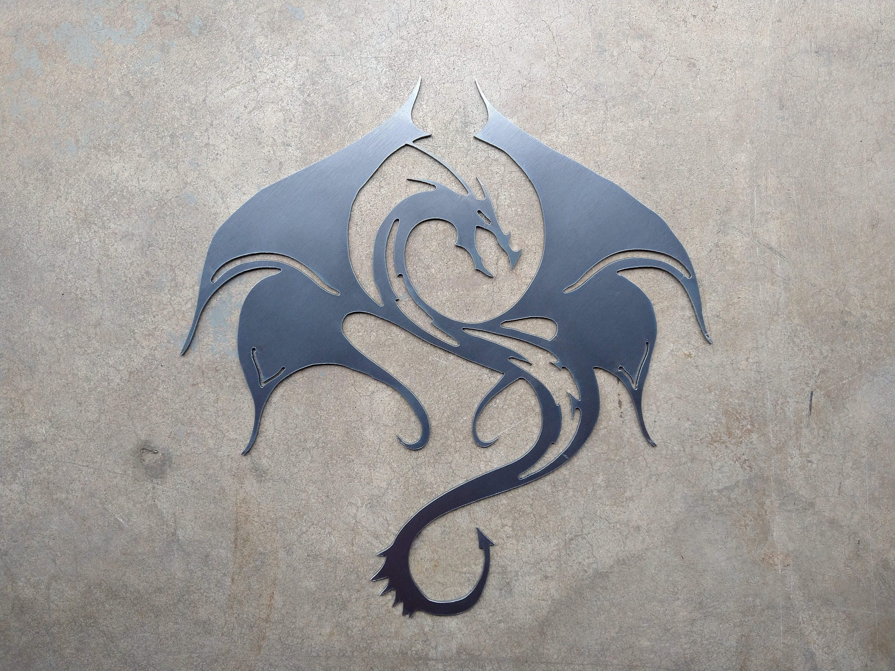 Metal Dragon Wall Art Silhouette Interior Decor Hanging Etsy