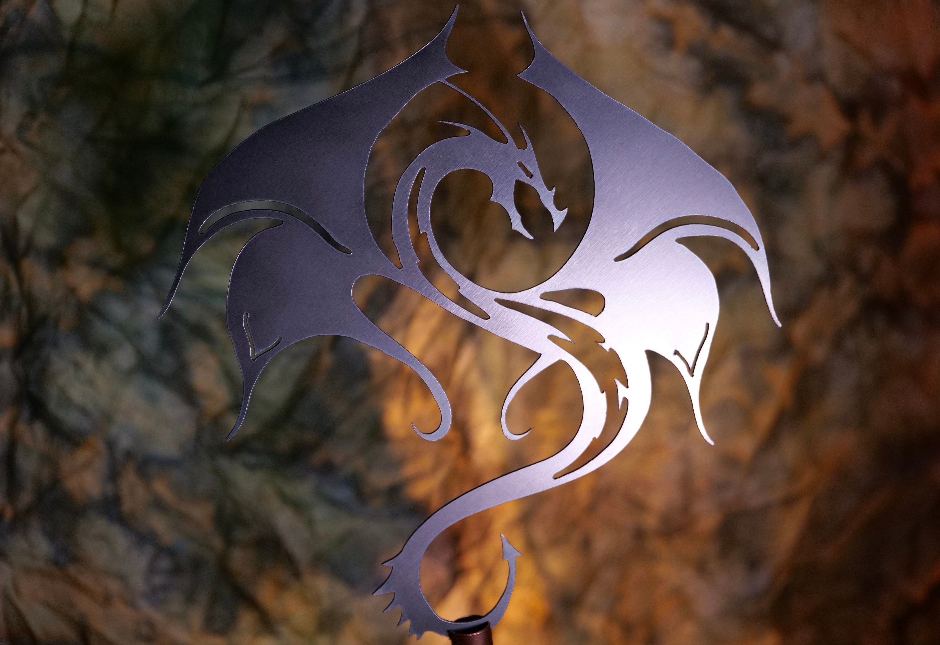 Metal Dragon Wall Art Silhouette Interior Decor Hanging Etsy