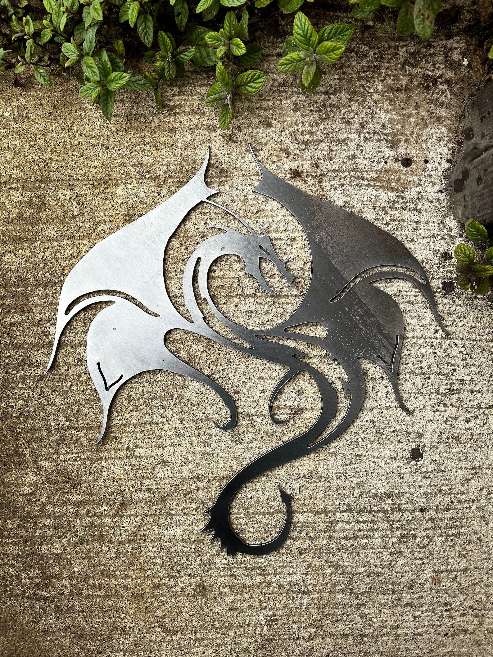 Metal Dragon Wall Art Silhouette Interior Decor Hanging Etsy