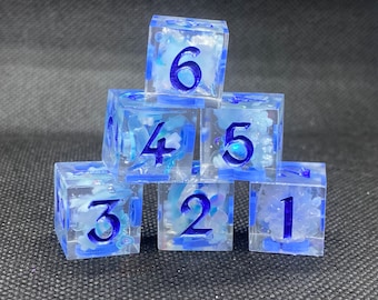 Marine Mirage - Juego de dados D6 de 6 piezas