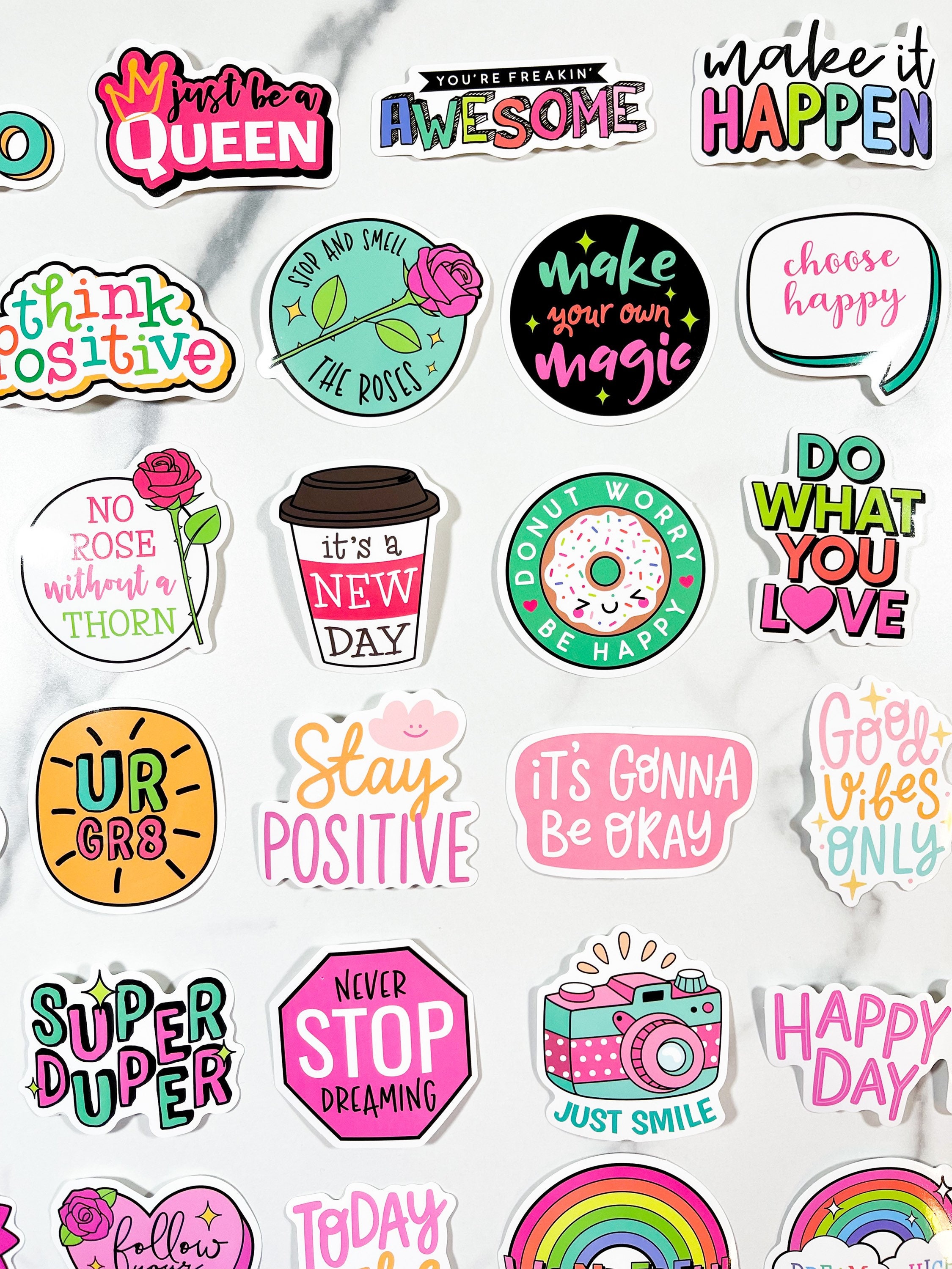 Inspirational Quote Stickers Positive Quote Sticker Pack - Etsy